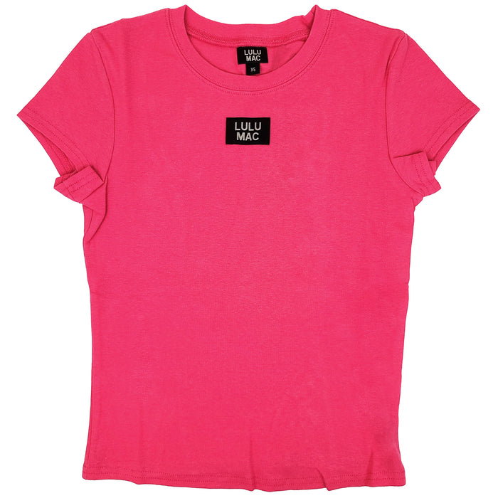 Lulu Mac Baby Tee in Hot Pink