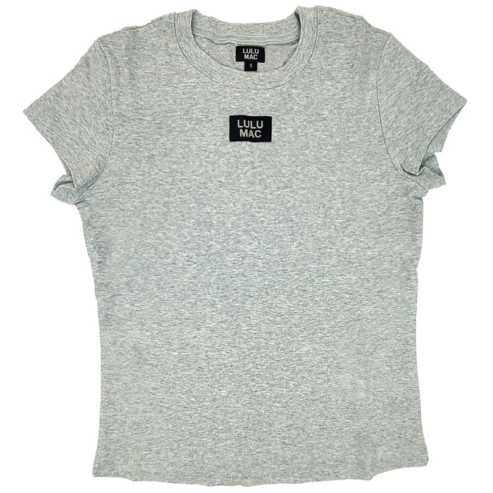 Lulu Mac Baby Tee in Soft Gray