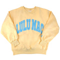 Lulu Mac Dot Applique Crewneck Sweatshirt in Butter and Blue