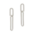 Matte Chain Link Earrings silver