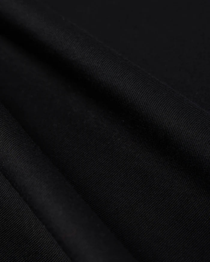 Close-up photo of textured Psycho Bunny Peruvian Pima cotton fabric, showcasing the fine weave and detail of the material.