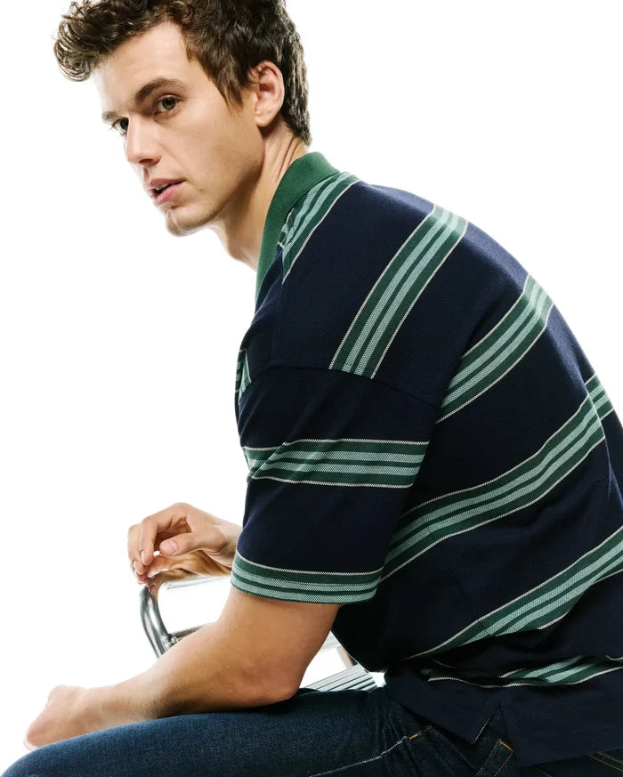 MEN'S DREW STRIPED PIQUE POLO - MT0100238