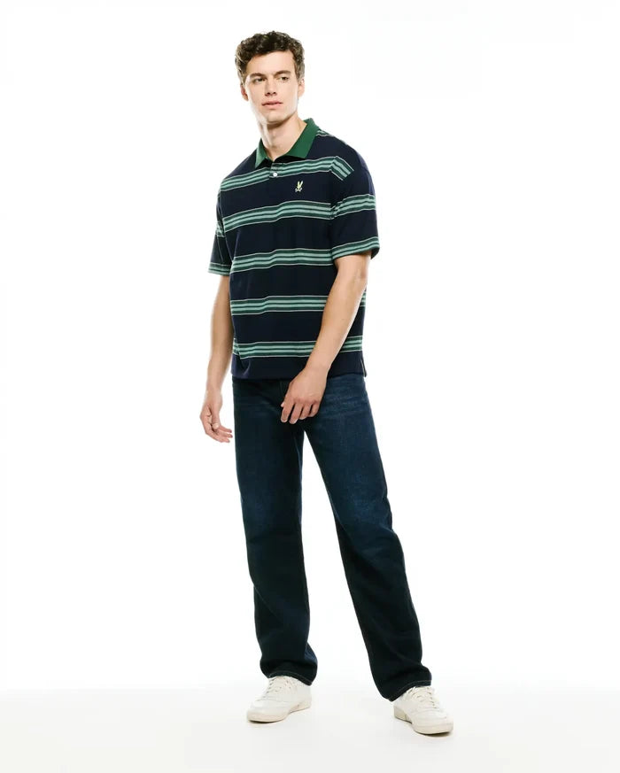 MEN'S DREW STRIPED PIQUE POLO - MT0100238