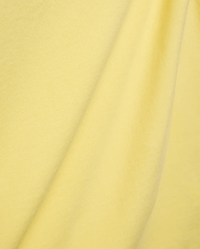 Mens Jaydon Wordmark Graphic Tee in vibrant yellow, crafted from premium soft jersey knit fabric, featuring the iconic Psycho Bunny wordmark graphic typically on the chest for refined streetwear style.