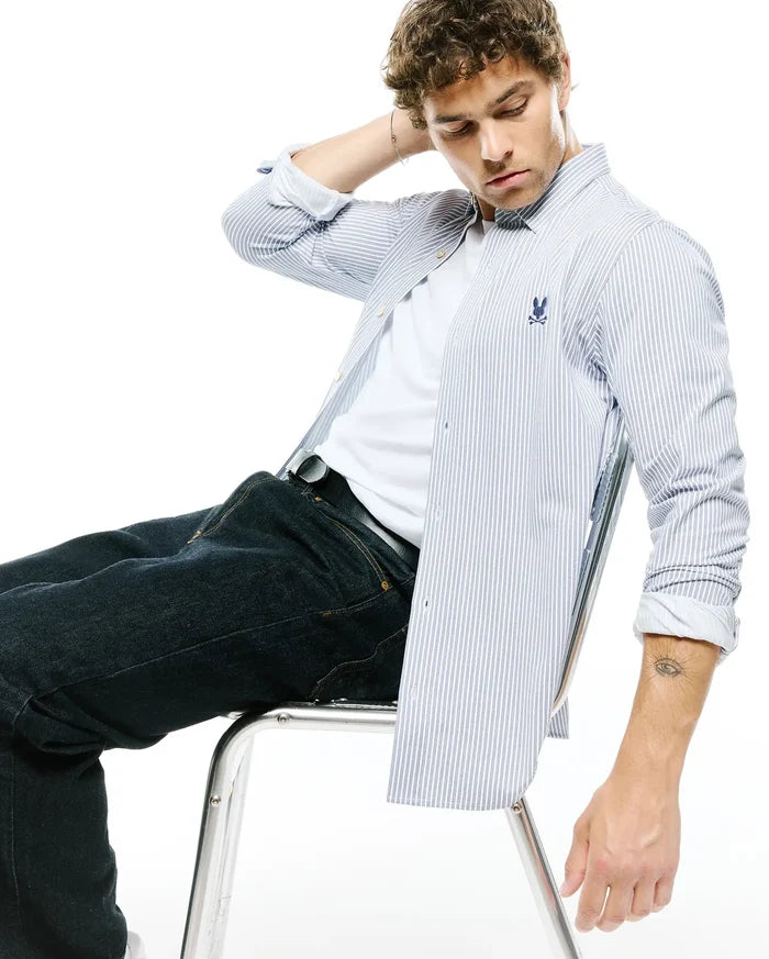 MEN'S JIM PIMA STRIPE KNIT SHIRT - MT0300267