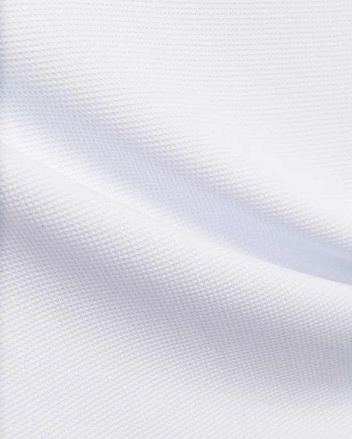 Mens Tomas Waffle 1/4 Zip in crisp white, featuring a distinct, textured waffle knit fabric for premium comfort and refined streetwear style.