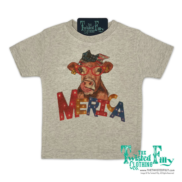 Merica Cow - S/S Toddler Tee - Oatmeal