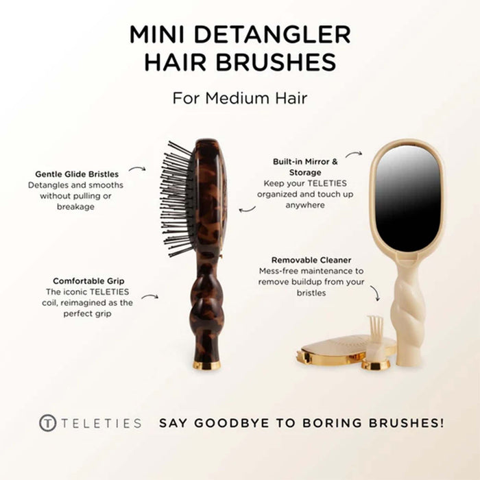 Mini Detangler Hair Brush in Tortoise Shell