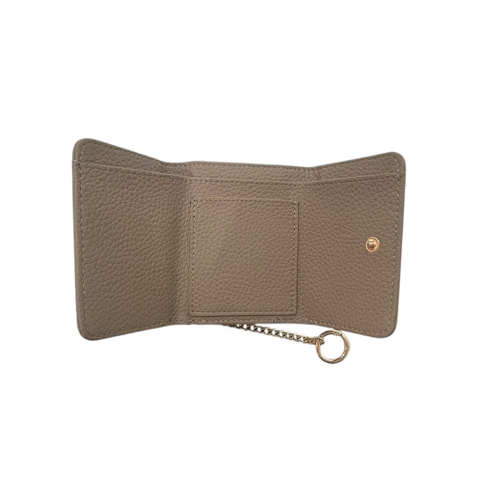 Mini Keychain Coin Purse Wallet in Taupe