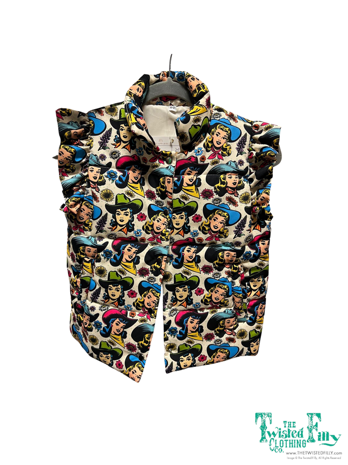 Mint Cowgirl - Youth - Ruffle Vest