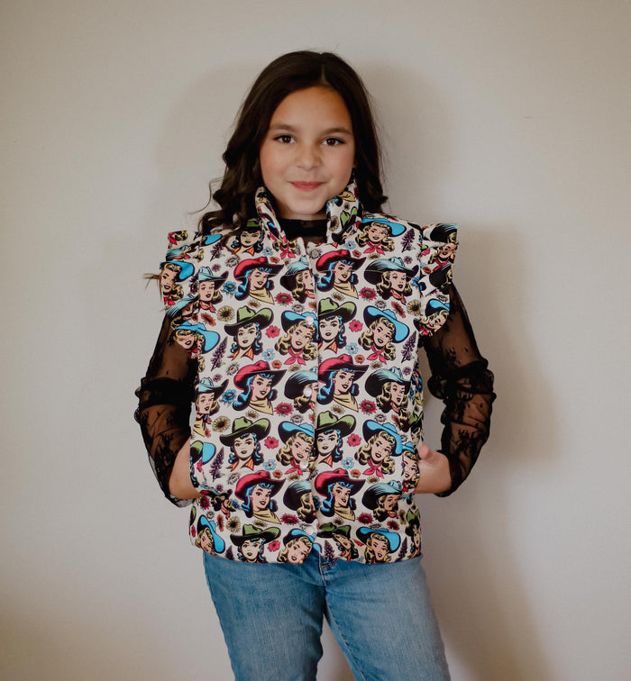 Mint Cowgirl - Youth - Ruffle Vest