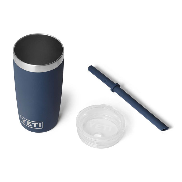 Yeti Navy Rambler 10oz Tumbler with Silicone Straw