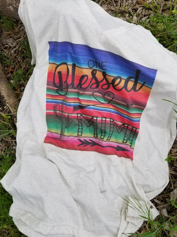 One Blessed Mimi - S/S Adult Crew Neck Tee - Oatmeal