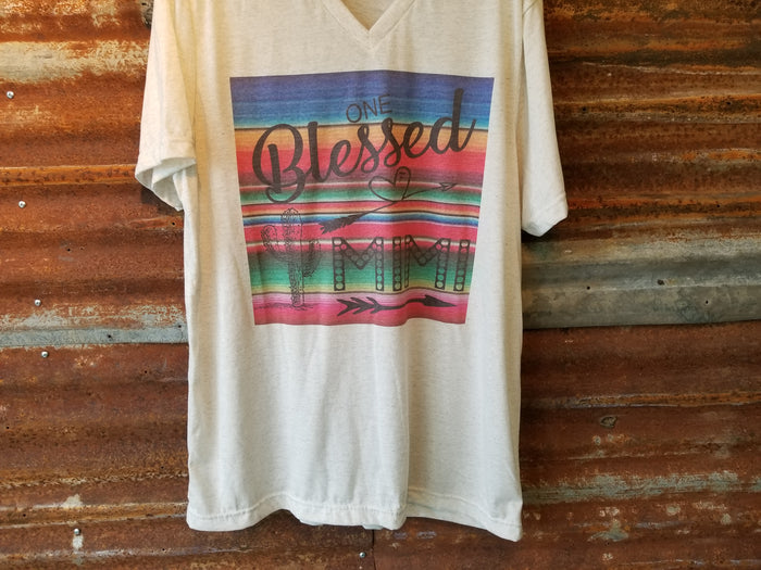 One Blessed Mimi - S/S Adult Crew Neck Tee - Oatmeal