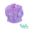 Long sleeve vintage pink denim pearl snap top