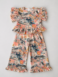 Pink Western Collage - Infant Ruffle Pant Set
