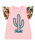 Pink Western Collage - Youth Ruffle Eyelet Sleeve Tee