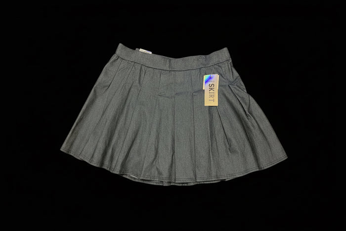 Pleated denim