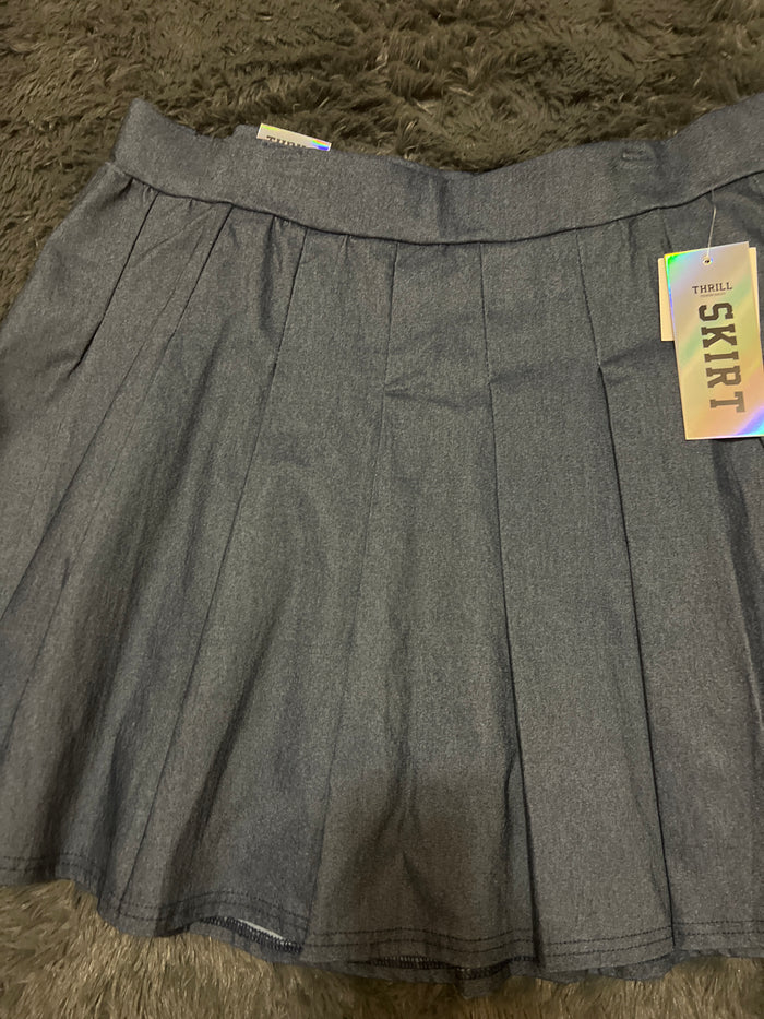 Pleated denim
