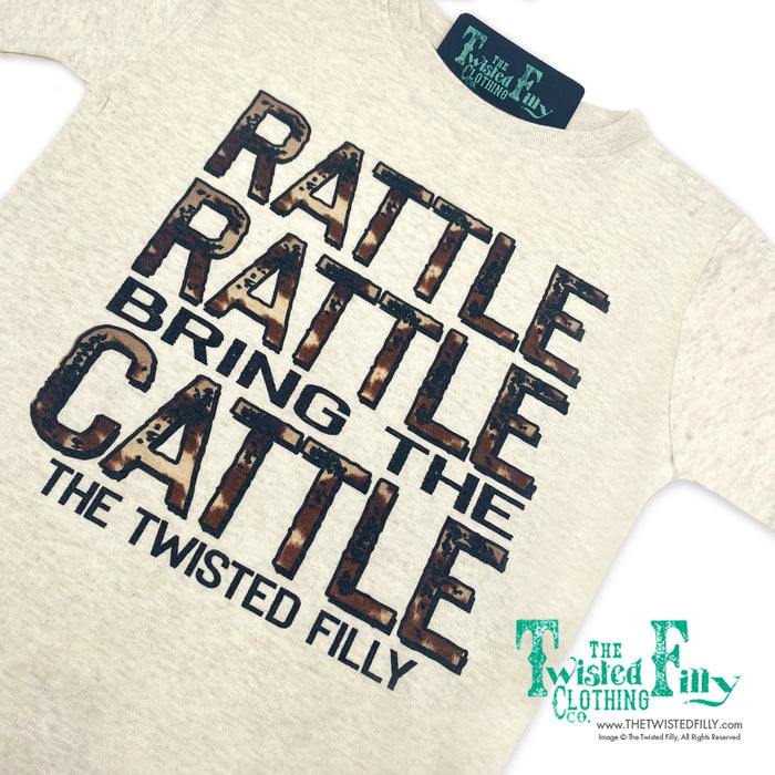 Rattle Rattle Bring the Cattle - S/S Toddler Tee - Oatmeal