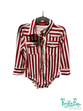 Red Stripe - Infant - Pearl Snap LS One Piece