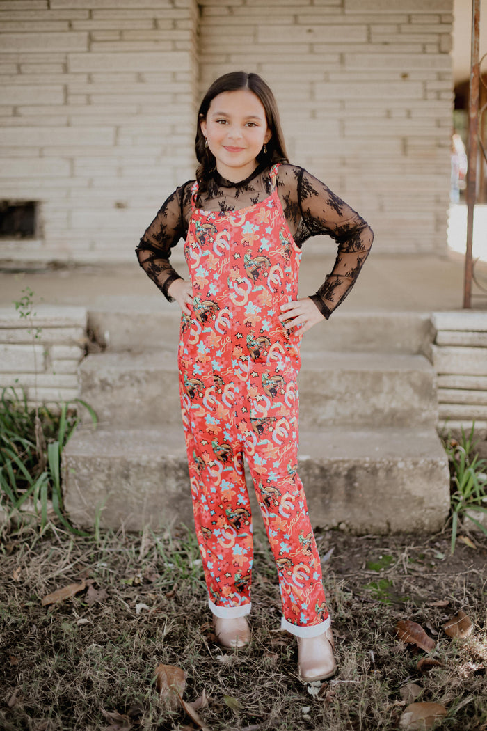 Red Yee Haw - Toddler Sleeveless Romper