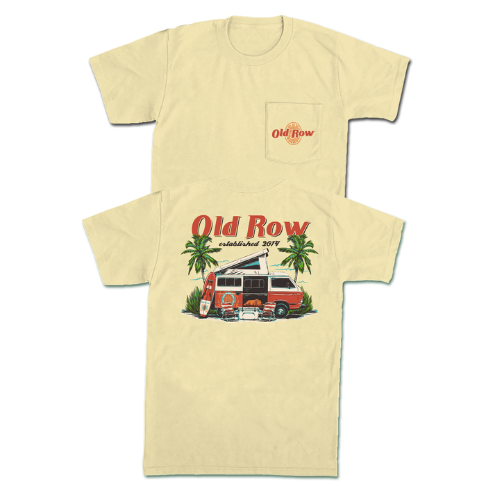 Retro Surf Van Short Sleeve T-Shirt in Banana