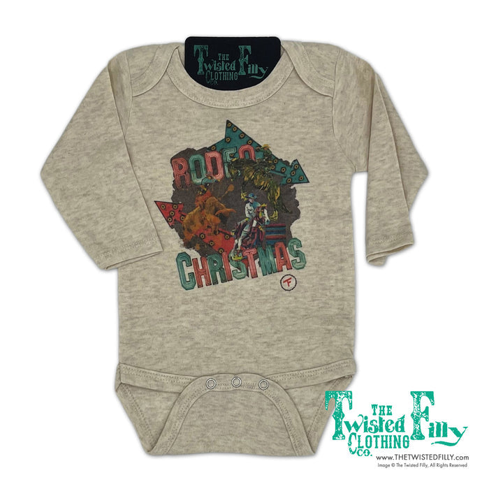 Rodeo Christmas - L/S Infant One Piece - Oatmeal