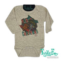 Rodeo Christmas - L/S Infant One Piece - Oatmeal
