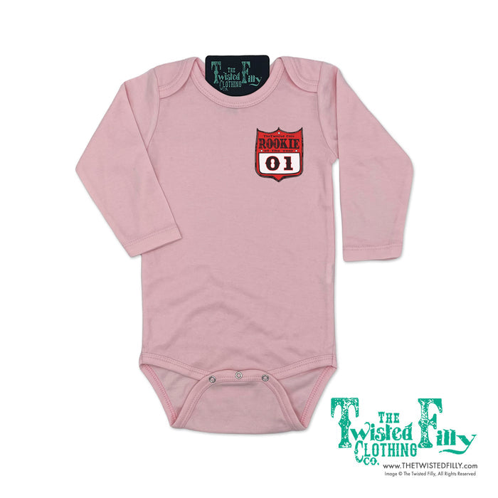 Rookie Of The Year Rodeo Back Number - L/S Infant One Piece - Assorted Colors