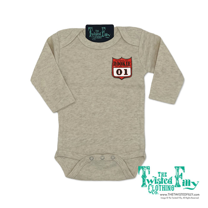 Rookie Of The Year Rodeo Back Number - L/S Infant One Piece - Assorted Colors