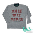 Rope Em' Tie Em' Brand Em' - L/S Toddler Tee - Gray