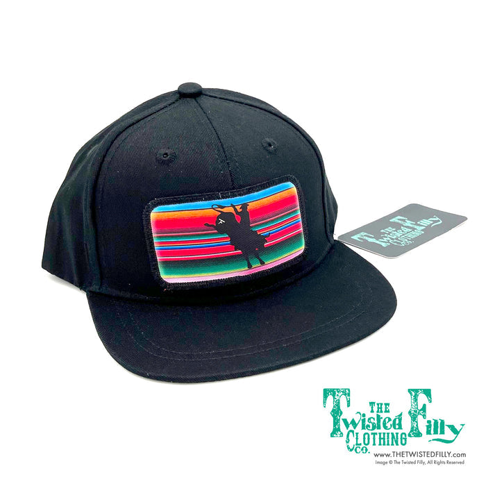Serape Bull Rider - Youth/Adult Snapback Hat - Black