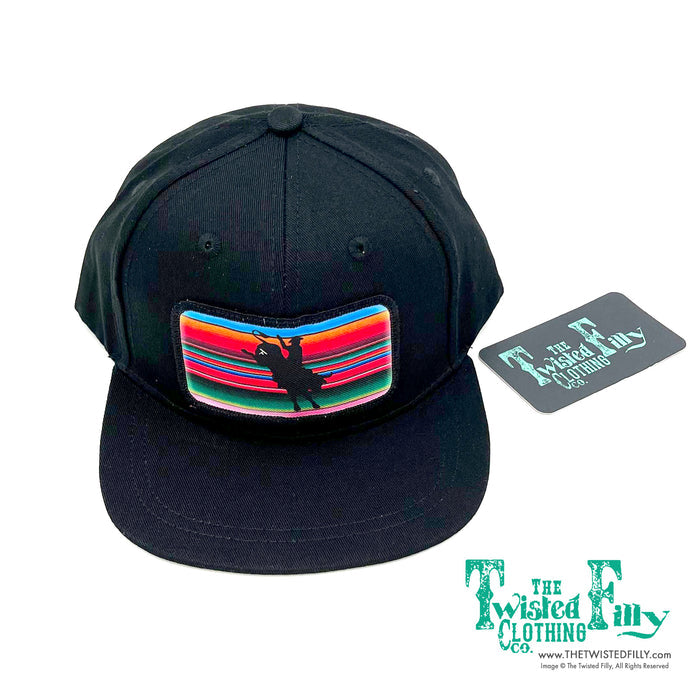 Serape Bull Rider - Youth/Adult Snapback Hat - Black