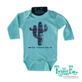Serape Cactus - L/S Infant One Piece - Turquoise
