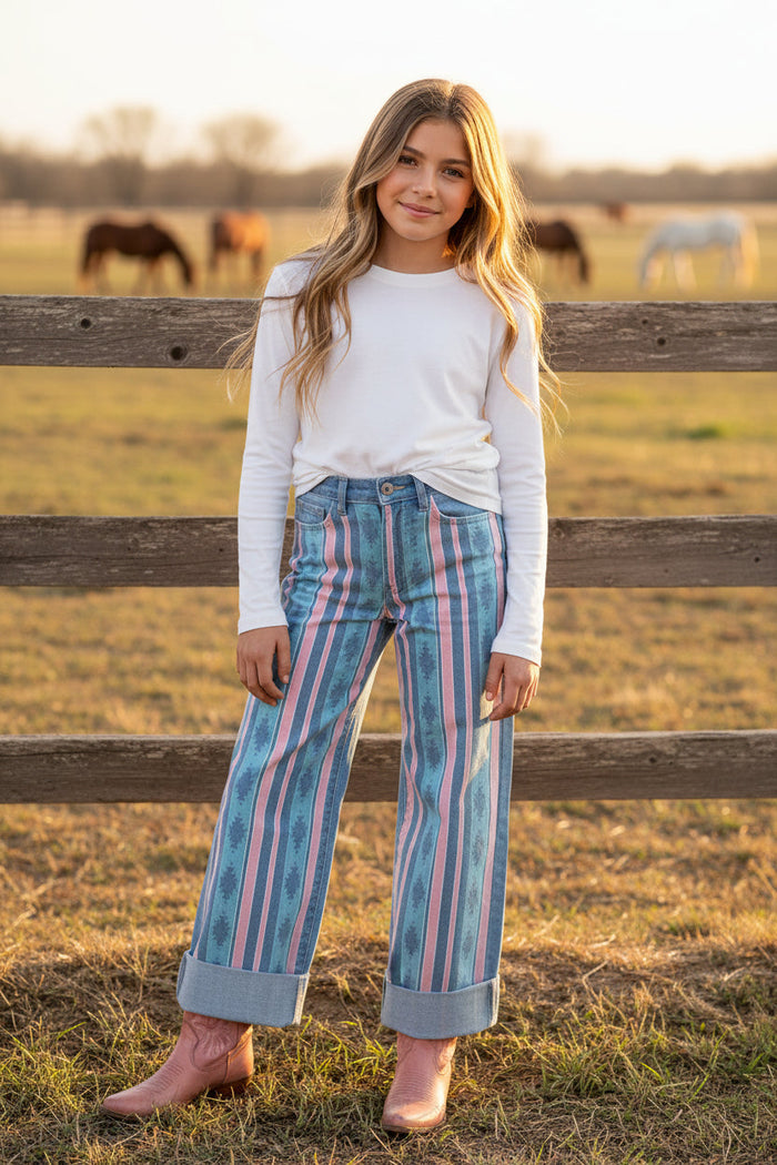 Serape Front - Youth Jean