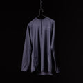 SM'18 Quarter Zip Hoodie in grey on hanger, front view