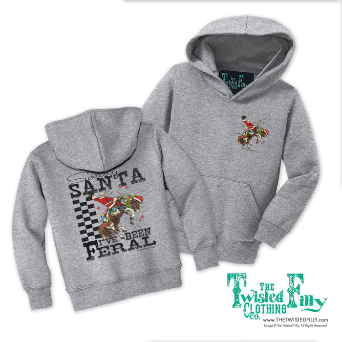Sorry Santa I've Been Feral - Youth Hoodie - Assorted Colors