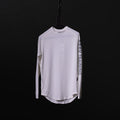 SP'20 Long Sleeve Shirt in white on hanger, front view