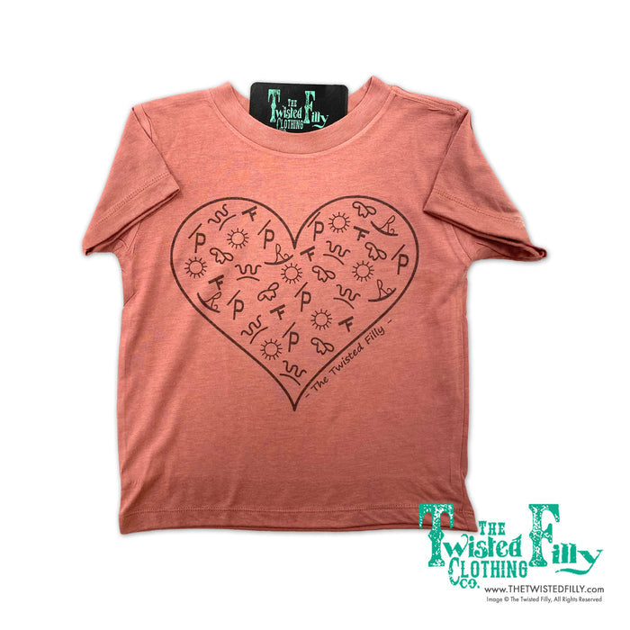 The Branded Heart - S/S Toddler Tee - Mauve