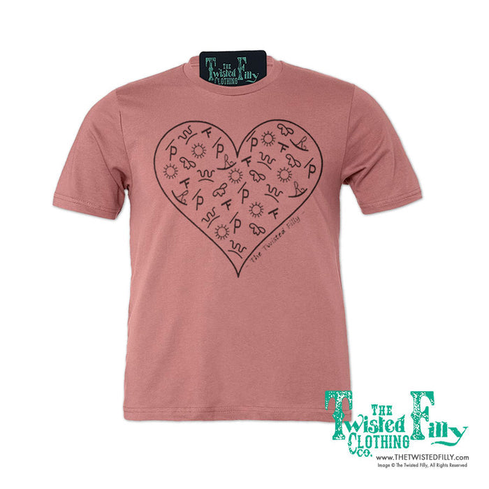 The Branded Heart - S/S Youth Tee - Mauve