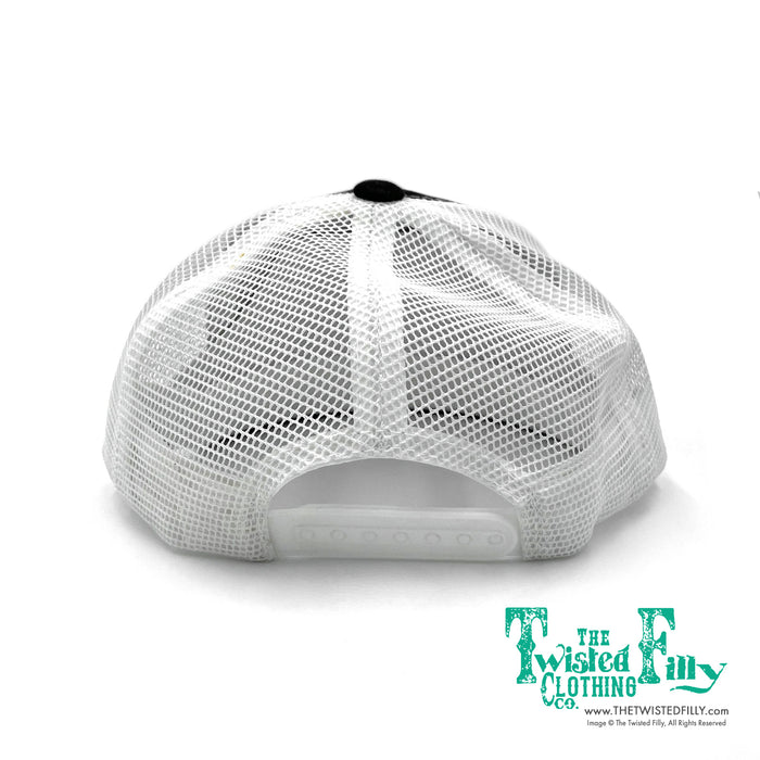 The Twisted Filly - Youth / Adult Trucker Hat - Black/White