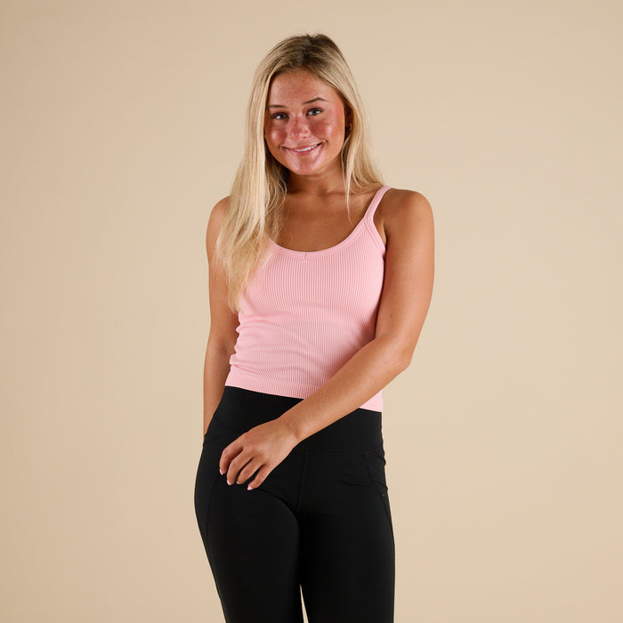 Powder Pink | Thin Strap Padded Brami in Powder pink