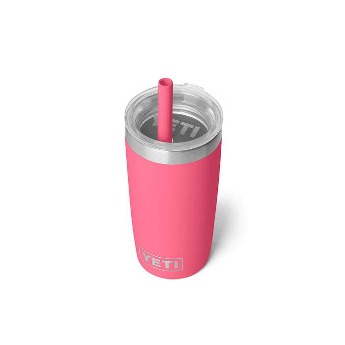 Tropical Pink Rambler 10oz Tumbler with Silicone Straw