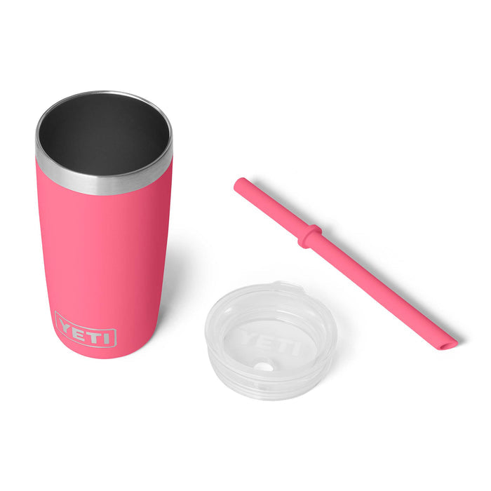 Tropical Pink Rambler 10oz Tumbler with Silicone Straw
