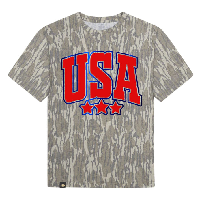 USA Metallic Puff Short Sleeve T-Shirt