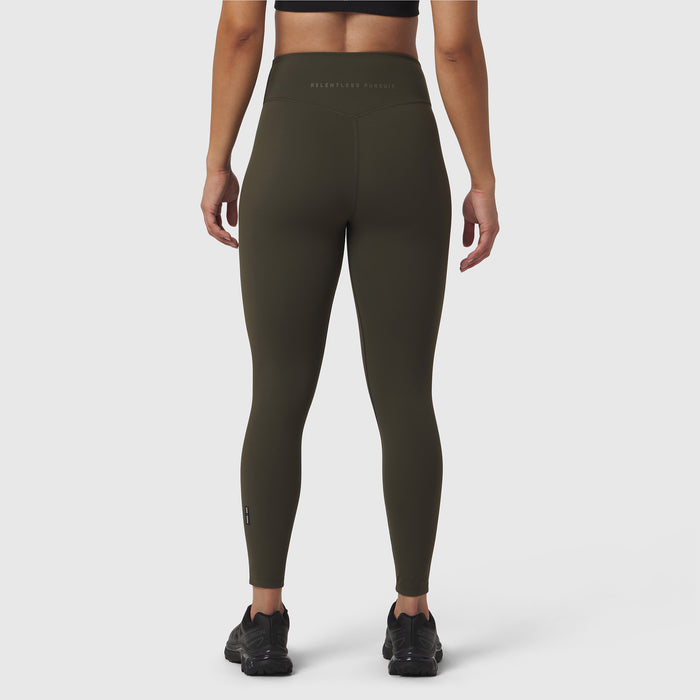W002 LYCRA® ADAPTIV Legging in olive, rear view on model