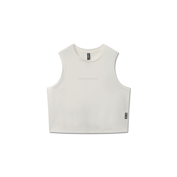 Flatlay of AeroSilver® Tank Top in ivory cream, front view