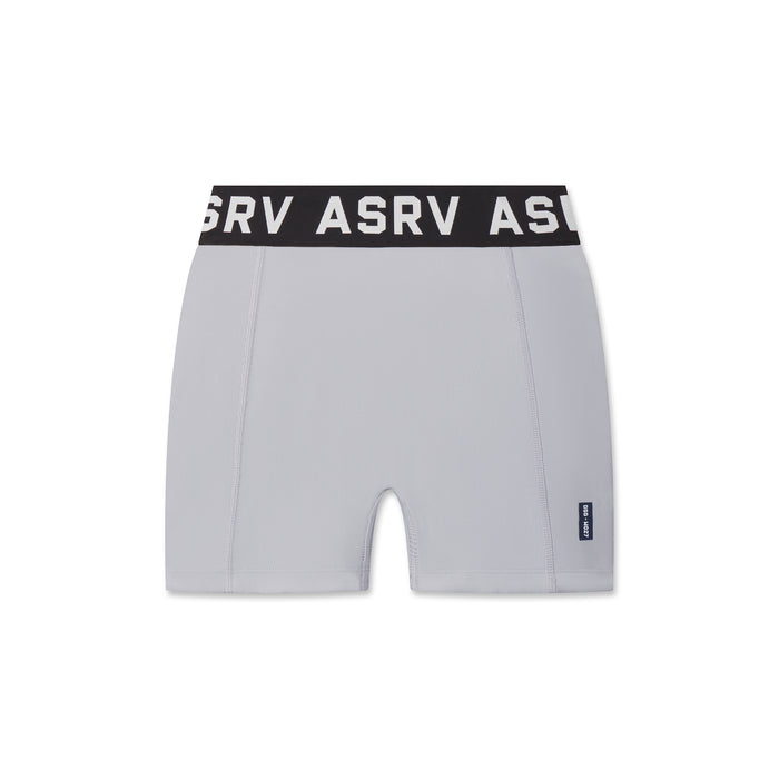 flatlay ASRV LYCRA® Ribbed Short in slate grey, front view