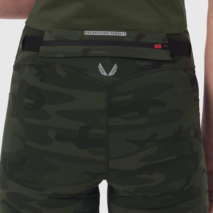 LYCRA® 3-in-1 Biker Short in dark camo worn by model, back view